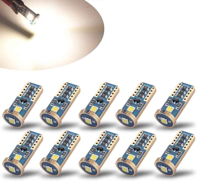 iBrightstar Extremely Bright Wedge T10 168 194 LED Bulbs for Car Interior Dome Map Door Courtesy License Plate Lights, Warm White(4500K) - Image 1